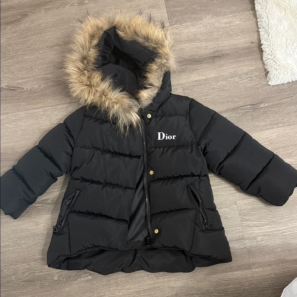 Dior Black Jacket with Fur Trim